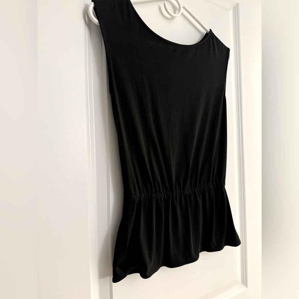 Express Women's Black Capped Sleeve Blouse (X-Small)